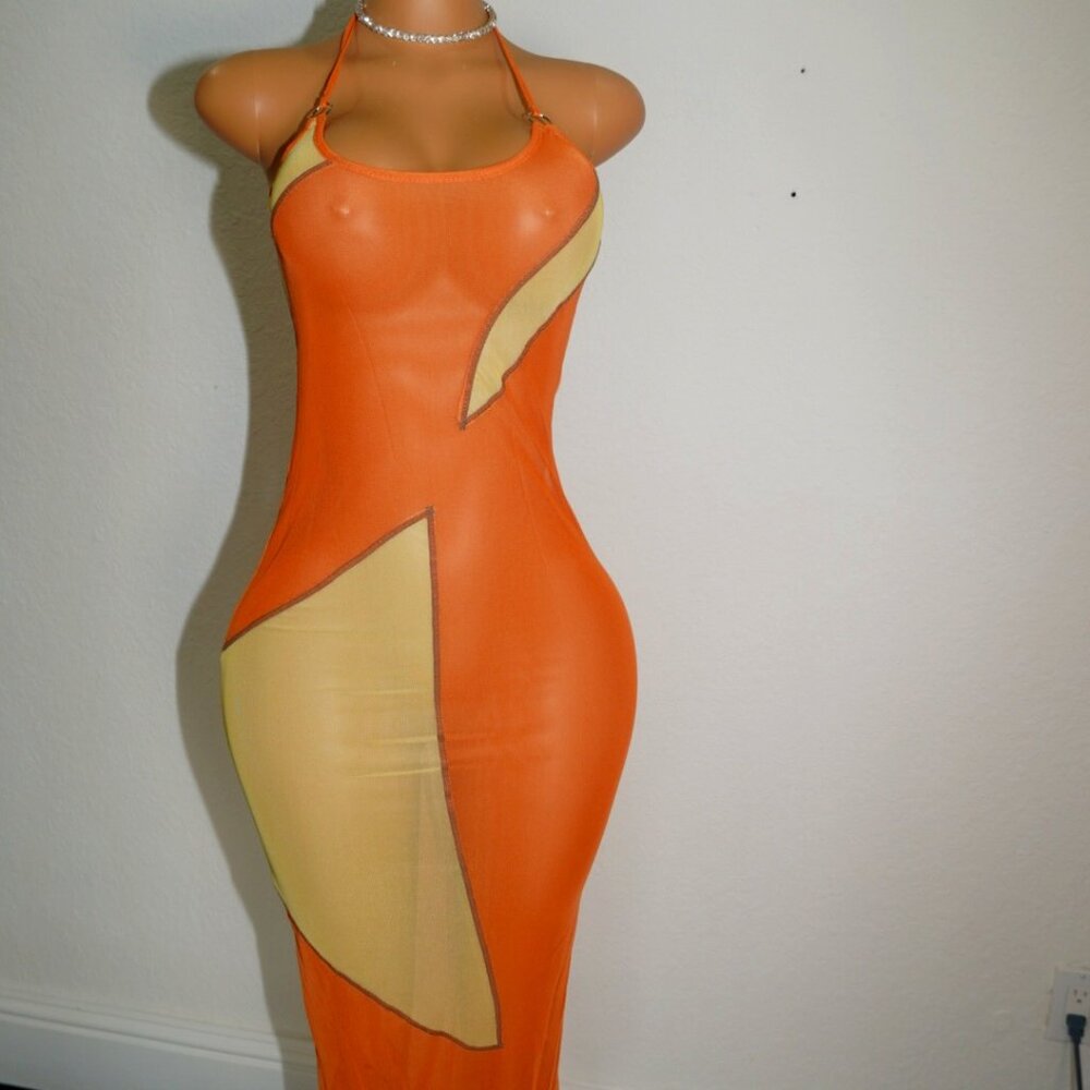 Orange Cover Up Dress